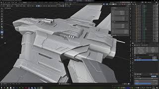 Концептим в Blender корабль для игрока для игры Project_13. Девблог #3.