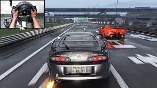 1200HP Toyota Supra MK4 & Supra MK5 | Assetto Corsa | Steering Wheel Gameplay