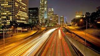 Los Angeles Traffic Time Lapse, California, LA Rush Hour Street Videos