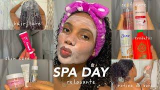 SPA DAY ‍️🫧 autocuidado, skin care, cabelo, rotina de banho 