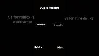 eu prefiro o roblox #roblox #funny #minecraft