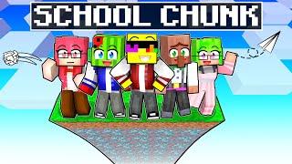 Surviving One HIGHSCHOOL CHUNK in Minecraft!