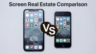 iPhone X vs iPhone 5s: Screen Real Estate Comparison