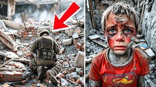 Soldier Finds Lost Child Hiding in Ruins – Shocking Moment That Made Millions Cry!