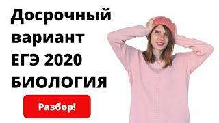 Разбор досрочного варианта ЕГЭ по биологии 2020! Чего ждать на ЕГЭ в этом году?