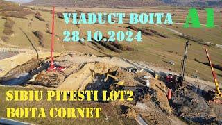 Autostrada A1 Sibiu Pitești Lot 2 Boița Cornet Viaduct Boița 28 10 2024