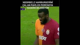 ndombele hamburgerini çalan marlos morenoya haddini bildiriyor #football #ndombele #galatasaray#fypシ