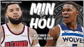 Minnesota Timberwolves vs Houston Rockets Full Game Highlights | Nov 26 | 2025 NBA Season