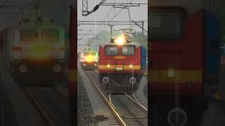 TWO TRAINS CAME ON SAME TRACK  #train #railroad #shorts