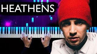 Twenty one pilots - Heathens | Piano tutorial | Sheets