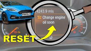 How to Reset Oil Life Indicator on Fiesta mk7 & 8