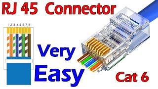 How to Make Internet/Ethernet Cable Connector RJ 45 Network Patch / Cat 6 Cable in Urdu/Hindi