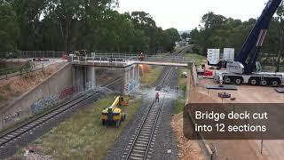 Green Street bridge removal Wangaratta, Victoria