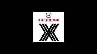 Easy X letter Logo Design - Adobe Illustrator