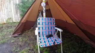 Luxe Twinpeak Hot Tent--Air Out--Breakfast Cook