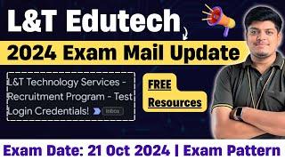 L&T 2024 Hiring Exam Update | Exam Date: 21 Oct 2024 | L&T Exam Pattern 2024, Free Resources