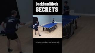 Backhand block secrets