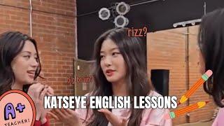 KATSEYE teaching Yoonchae English