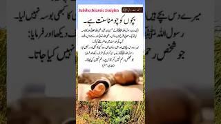 Bacho Ko Choomna Sunnat Hai️||Hadees||Rasool Pak SAW||Islamic Quotes||Shorts||Islamic Shorts||viral