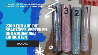 Sparspiele auflösen2.300 EUR in Spartöpfe verstuffenBinder neu einrichtenNeues in 2024