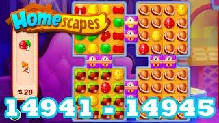 Homescapes Level 14941 - 14945 HD 3 - match puzzle Gameplay | android | IOS | 14942 | 14943 | 14944