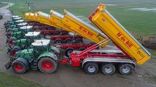 3 VGM Rocky 26 ZK,  1 Olympus 30 Grondverzet de Bie | 7 sand trailers