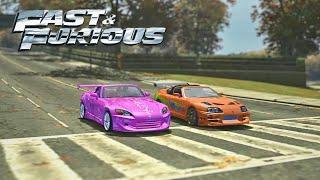 Suki's Honda S2000 vs. Brian O'Conner's Toyota Supra"2 Fast 2 Furious"