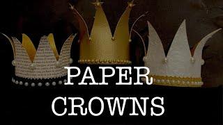 PAPER CROWNS - How to Make Golden Crowns from Cardboard