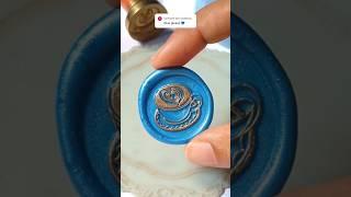 Rate this Waxseal from 1-10🫣/ Blue Waxseal Stamp / Waxsealing 