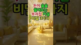 돈이 술술 들어오는 부자집 비밀 3가지 #금전운 #돈복 #재물복 #재물운 #풍수 #거실풍수