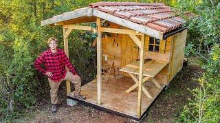 I'm Building This Cabin Porch on my Off Grid Land & Building the Main Log House | EP14