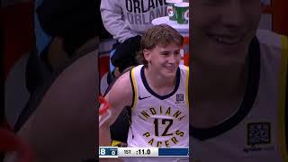 Johnny Furphy is All Smiles After Scoring First Career NBA Bucket | Indiana Pacers