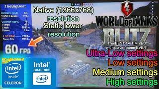 World of Tanks Blitz (2023) on LOW-END LAPTOP || Intel Celeron N2840, Intel HD (Bay Trail), 4 GB RAM