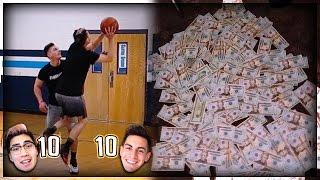 $10,000 1v1 Basketball game! Nerd Asian Kid Vs. Buff Guy