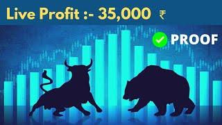 Live Trading 35,000 ₹ Profit | Buy on bottom | Aniket Nemade | Five Percent Traders