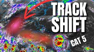 The Track Of Category 5 Hurricane Beryl May Be Shifting...