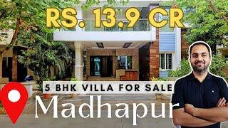 5 BHK Villa for sale at Madhapur | West facing | Fully Furnished  #hyderabadrealestate #hitechcity