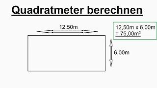 Quadratmeter berechnen von Boden, Wand & Decke – Flächeninhalt messen M² ermitteln