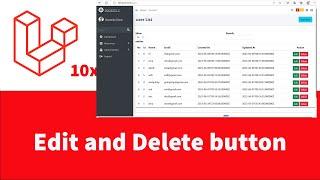 Laravel 10 - Add edit and delete button in user list  - Part 9