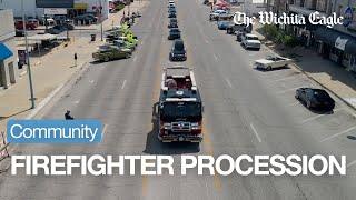 Firefighter's ‘dignified transfer’ through downtown Wichita