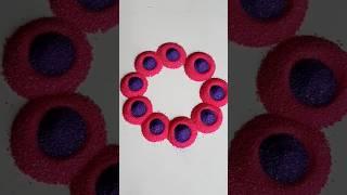Simple Rangoli | Satisfying Rangoli | Easy Rangoli Tips #trendingshorts #rangoli #satisfying #shorts