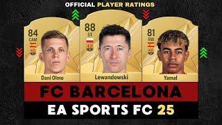 FIFA 25 | FC BARCELONA OFFICIAL PLAYER RATINGS (EA FC 25)!  ft. Yamal, Olmo, Lewandowski…