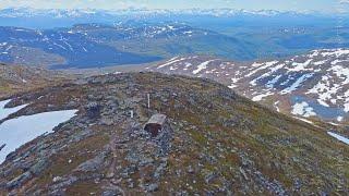 Ruten (1039 m), sett fra luften, med panoramautsikt (juni 2021)