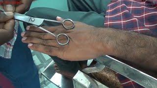 weird finger massage with scissor [ finger crack ] ASMR style,