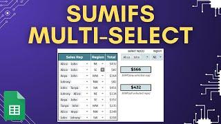 SUMIFS Workaround For Multi-Select Dropdowns - Google Sheets