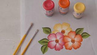 Easy Colorful Flowers Painting