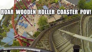 Roar Wooden Roller Coaster POV Six Flags Discovery Kingdom