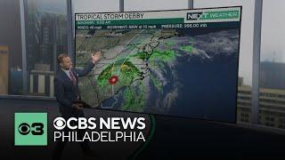 Debby could drop multiple inches of rain on Philly area Friday; Why we have a NEXT Weather Alert