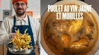 Poulet au vin jaune & aux morilles 