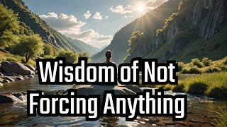 Embracing the Flow: The Profound Wisdom of Not Forcing Anything